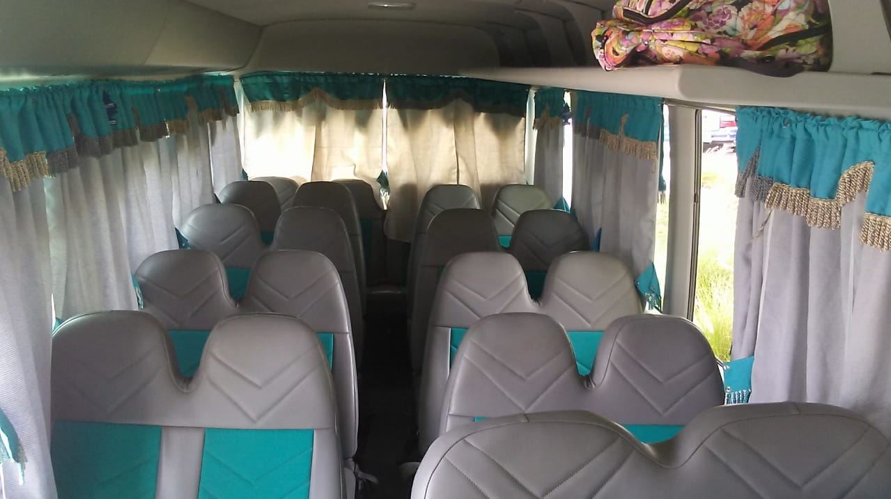 luxury white bus2 interior